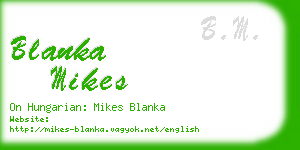 blanka mikes business card